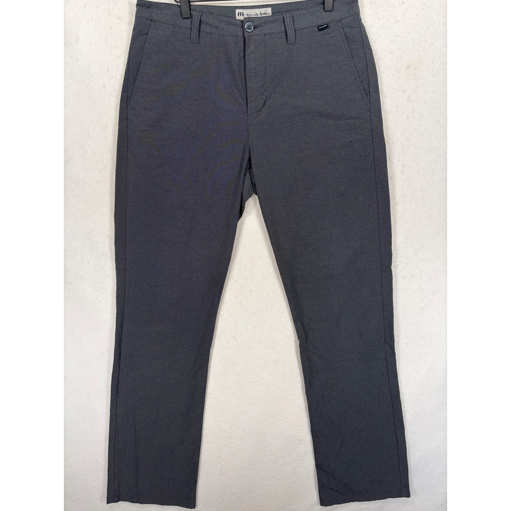 TravisMathew Mens Grey Performance Golf Pants Straight Leg Size 32